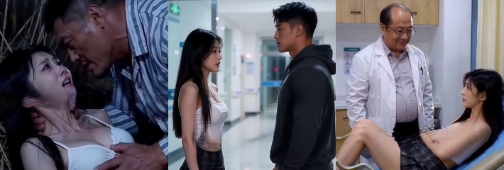 AI成人短剧 旅途失界 PE5-6 白净女友夜巴失身 被大叔后入内射失控喷水