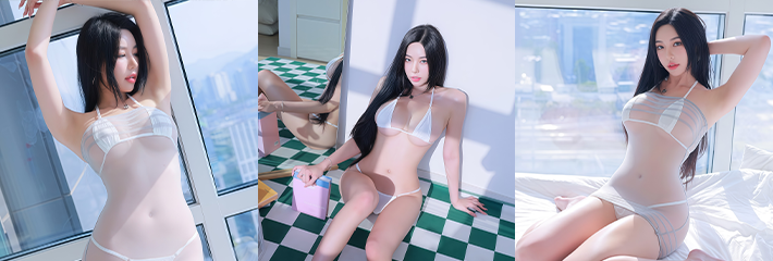 韩国高颜值模特 Dongeuran 大尺度写真诱惑 性感情趣内衣御姐范十足